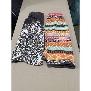 Women Spa Towel Wrap Aztec Pattern 100% Cotton Elasticated Bath Body Wrap Bundle